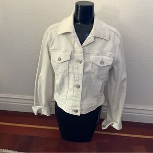 Hollister White Denim Jacket